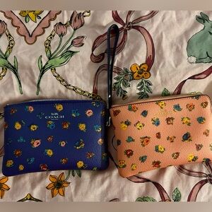 Coach Floral Wristlet - set of 2 NEW never used